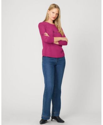 Women's Textured Heart & Bow Knit Top