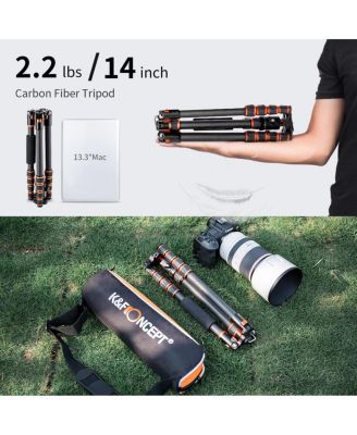 BA225 5-Section Carbon Fiber Tripod/Monopod with 360-Degree Ball Head, 17.6 lbs Capacity