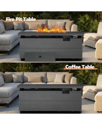 50" Propane Fire Pit Table, 50,000 BTU with Adjustable Flame