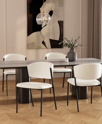 Drift Faux Leather Upholstered Dining Side Chairs, Set of 4