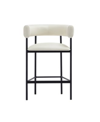 Onda 35.8" Faux Leather Upholstered Counter Stool