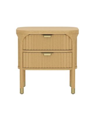 Park 24" Rubberwood 2-Drawer Nightstand