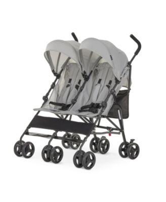 Baby Twin Venture Umbrella Stroller, Multi Backrest Positions, Adjustable & Removable Canopy Double Stroller, 360°Swivel Wheels with Locks