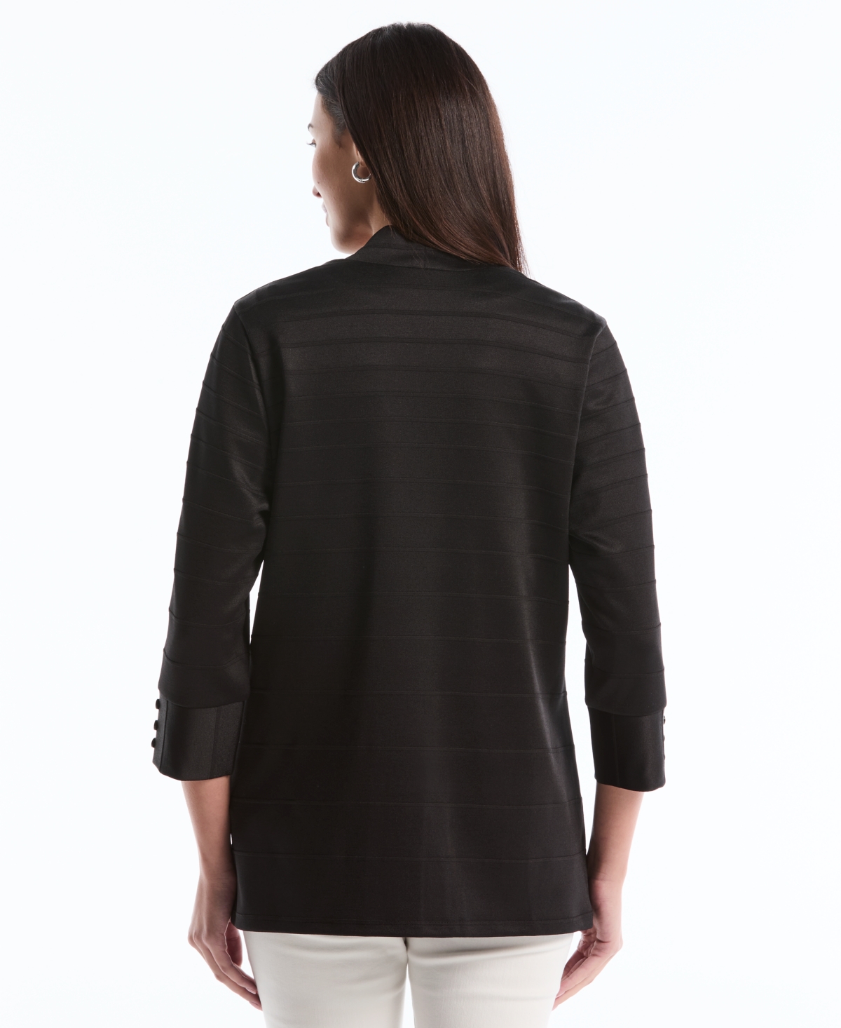 Rafaella Petite Ottoman Knit Cardigan Sweater