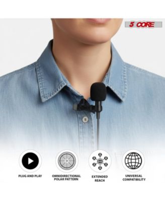 Microphone 2Pcs Lavalier Mic Wearable Omnidirectional Condenser 3.5mm Body Microfono