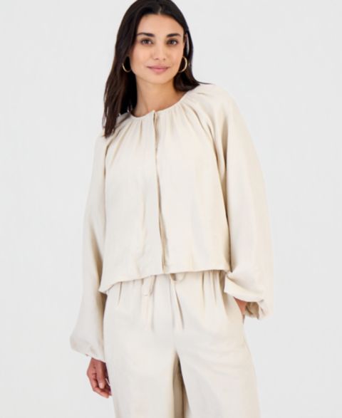 Женские куртки I.N.C. International Concepts Petite Raglan Sleeve Cropped Jacket