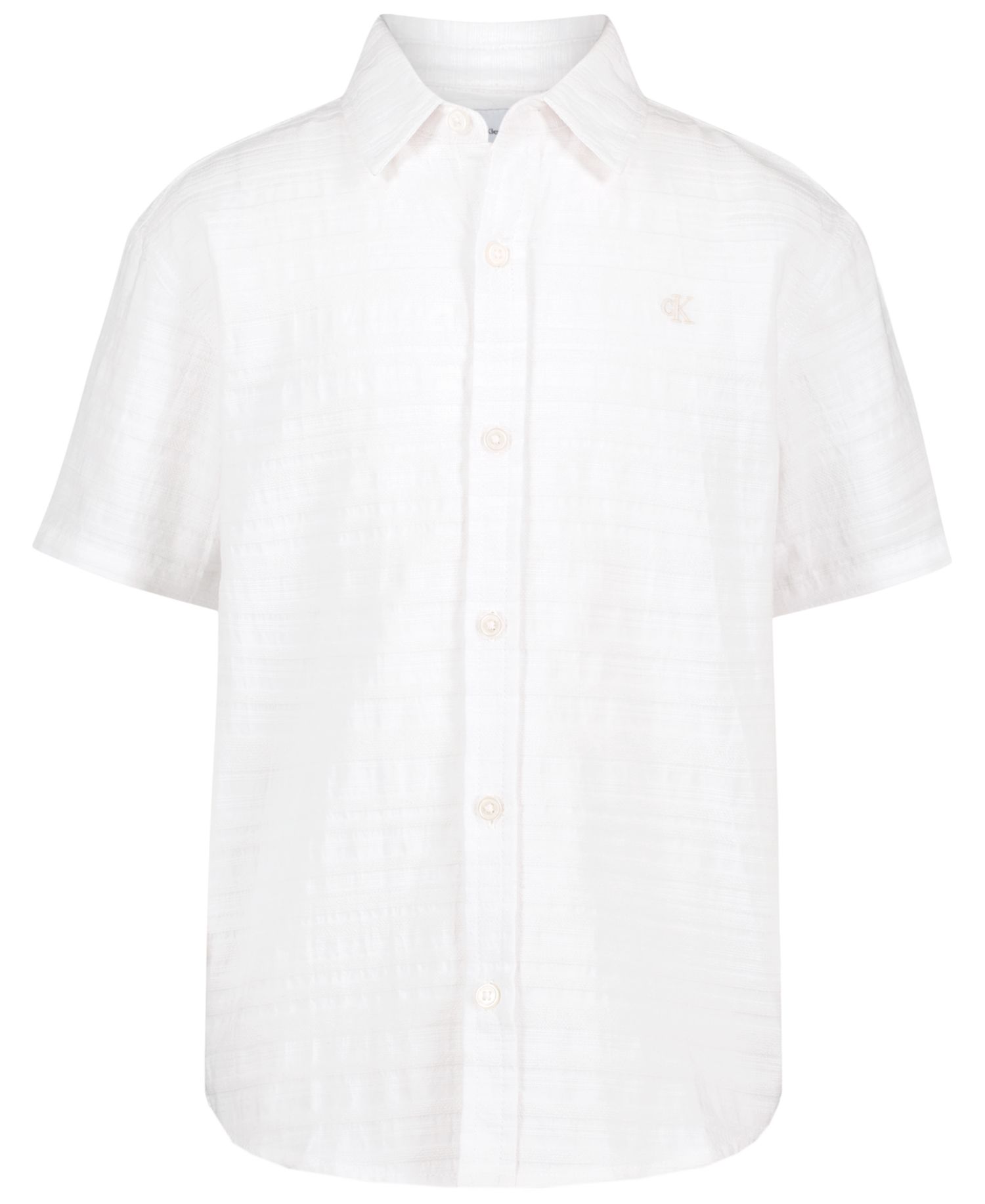 Boys' 8-20 Texture Stripe Woven Short-Sleeve Shirt