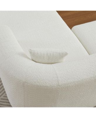 109.4" L-Shaped Modular Sectional Sofa Right Chaise Chenille Fabric Cloud Sofa with 2 Pillows