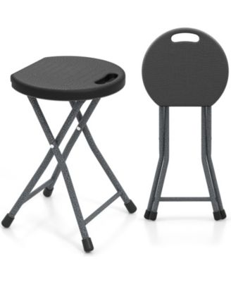 Folding Stool with Built-In Handle for Adults, Portable Seat
