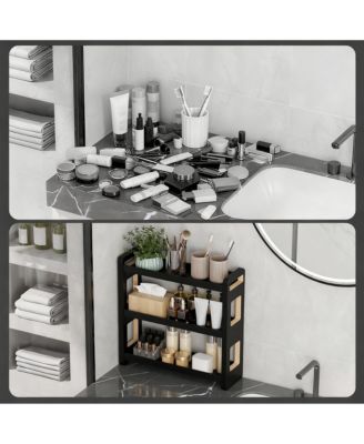 Solid Wood 3-Tier Organizer: Multi-Purpose for Bath & Kitchen
