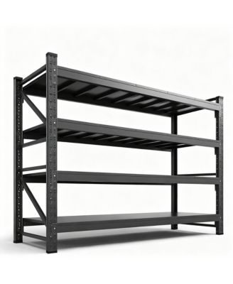 Heavy Duty79" W x 70" H Garage Shelving, 4-Tier, Adjustable, 6000 lbs Capacity