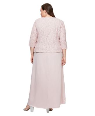 Plus Size Embroidered Jacket & Ball Gown