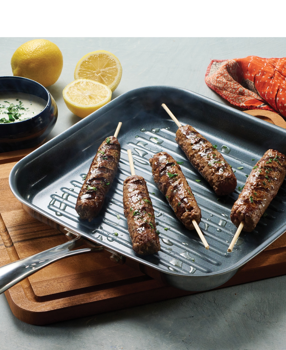 Tramontina Utsava Tri-Ply Clad Stainless Steel 8" Grill Pan