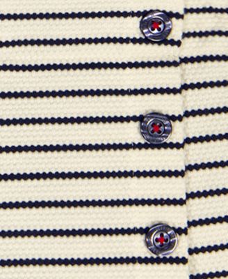 Girls' 4-6X Popcorn Pique Striped Top & Wrap Skort, 2-Piece Set