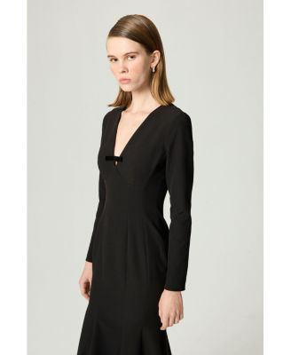 Women's Bow Detail Mermaid Maxi Dress