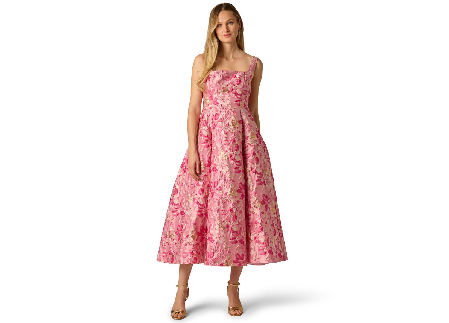 Women's Square Neck Border Gown