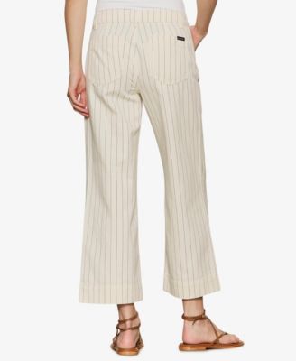 Petite Marine Wide-Leg Cropped Capri Pants