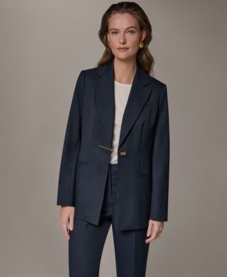 Women's Notch Lapel Padded Shoulder Blazer