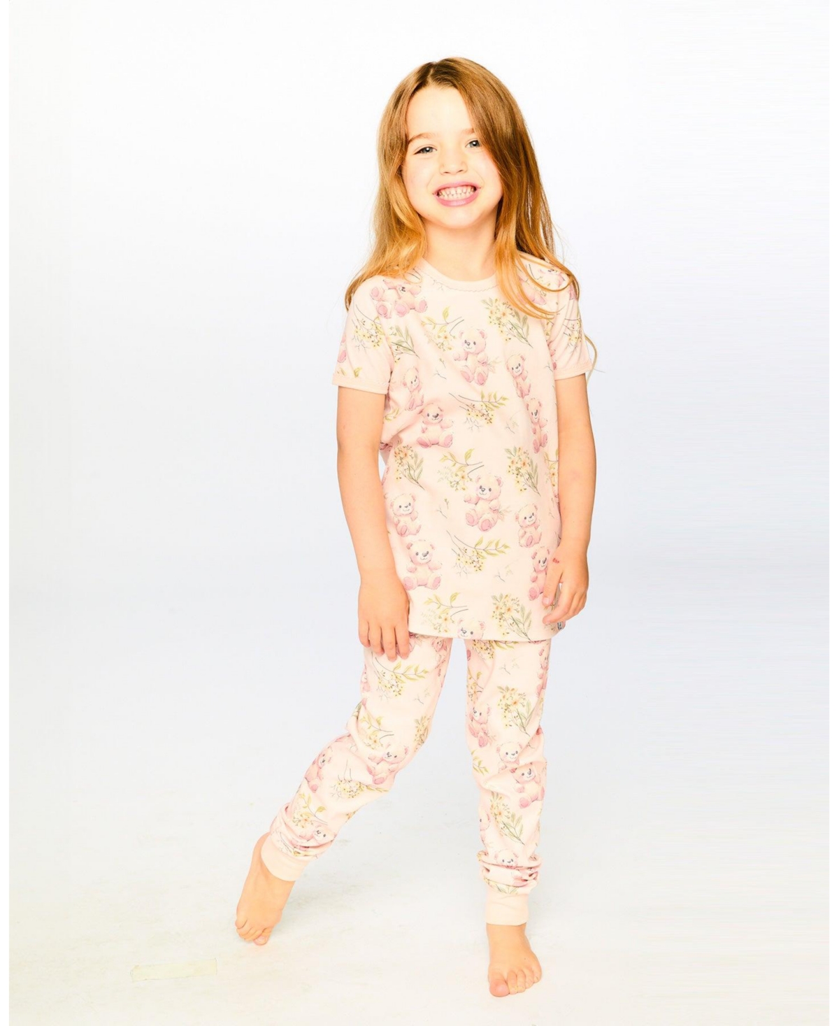 Deux par Big Girls Cotton Two-Piece Pyjama Set Bear Print