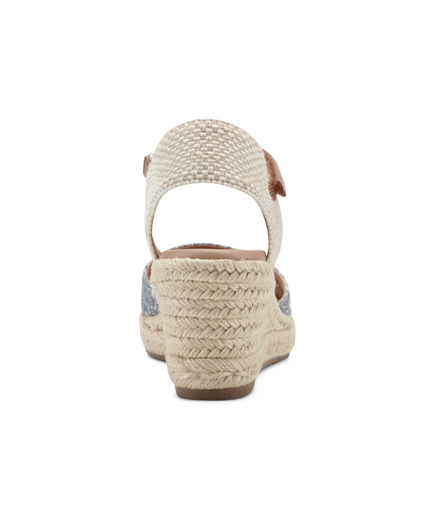 Женские сандалии Easy Spirit Makaylie Closed Toe Espadrille Wedge, цвет: Синий с принтом / Натуральный — фото 3