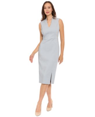 Women's V-Neck Pleated Dress
