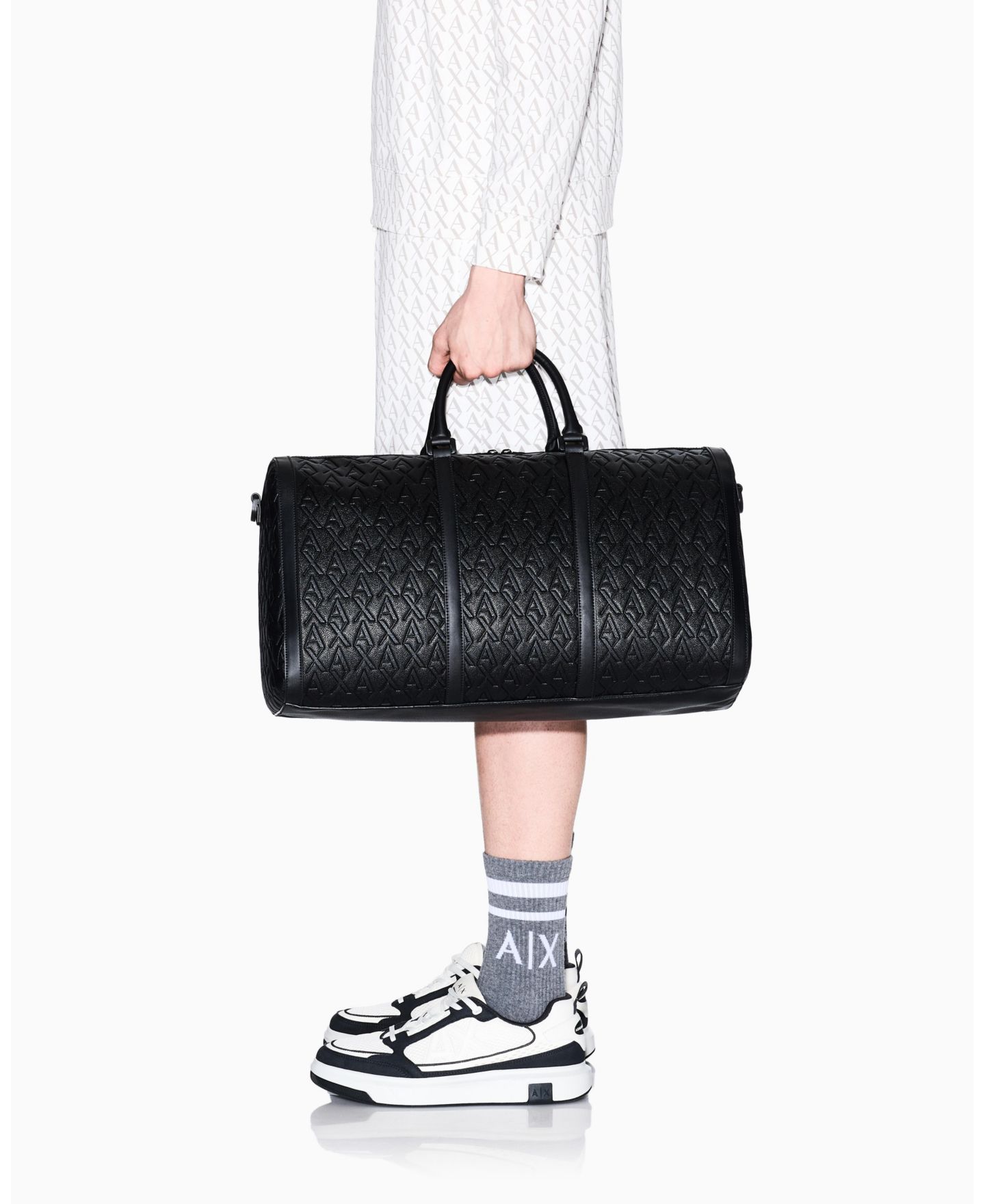 Мужская сумка A|X Armani Exchange Duffel, цвет: Чёрный — фото 3