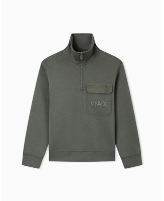 A|X Armani Exchange Men's Pocket 91 Quarter Zip Sweatshirt - Macy's