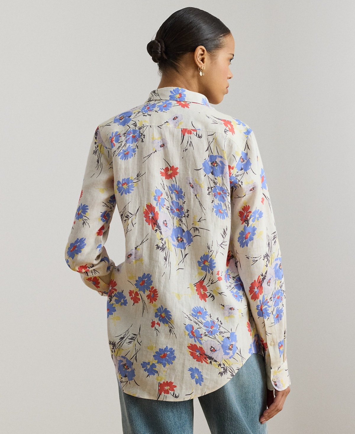 Lauren Ralph Petite Karrie Floral Long-Sleeve Shirt