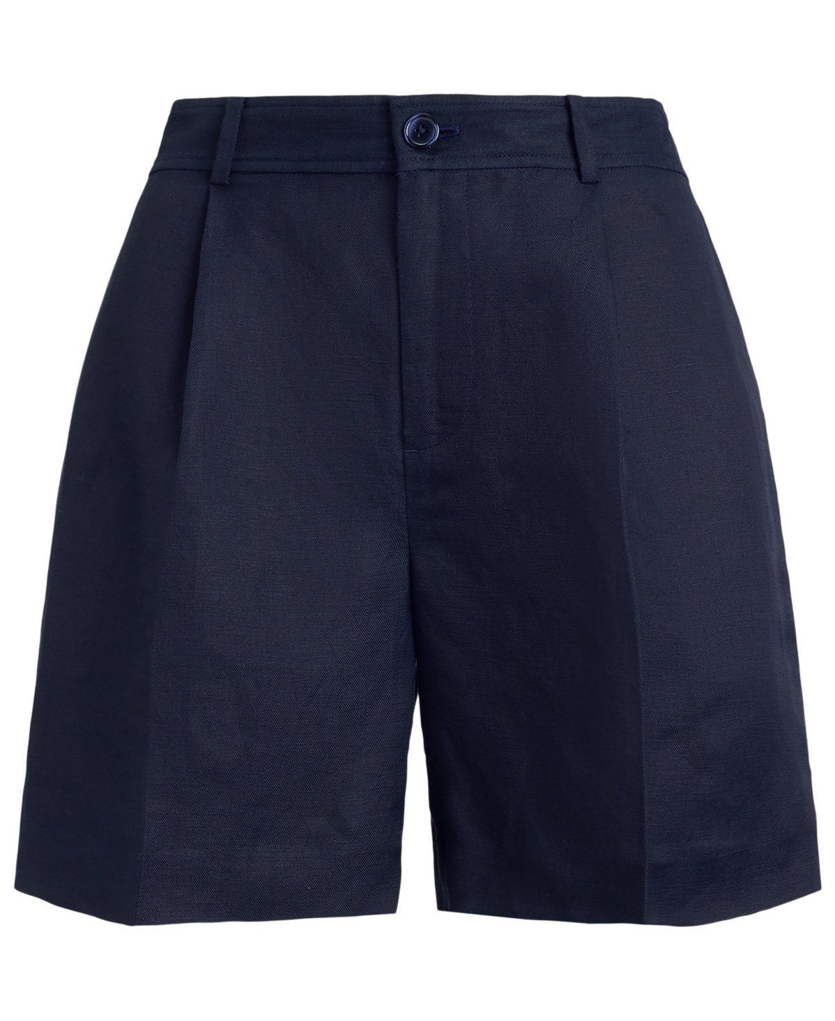 Lauren Ralph Petite Terrish Pleated Mid Rise Shorts