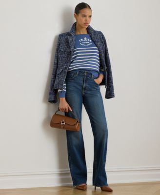 Petite Hainvette Striped Sweater