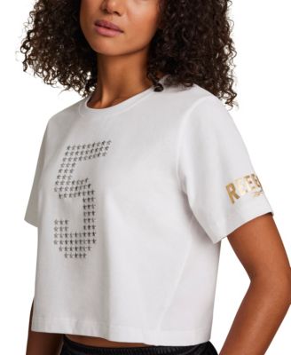 Women's Cropped Basketball Graphic T-Shirt