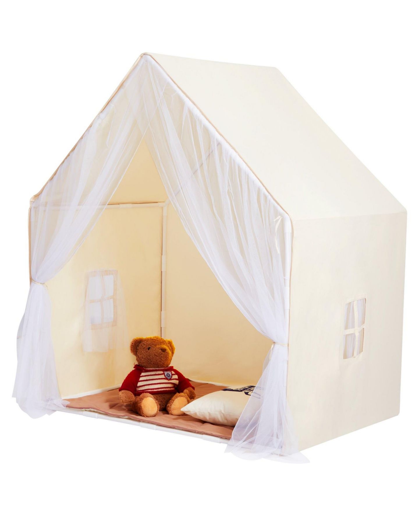 Детские игрушки SUGIFT Yurt Indoor Outdoor Play Tent, 3-Piece Set, Ages 3+, цвет: Бежевый — фото 1