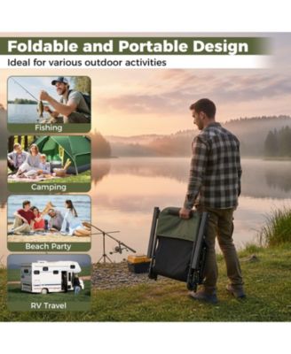 Oversized Folding Detachable Footrest, Heavy-Duty Outdoor Seat Fishing Chair