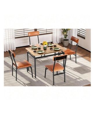  Kitchen Table 5 Piece Dining Table Set For 4 Kitchen Table And Chairs Set for Dining Room, Home Office, Living Room