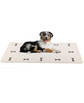 Dog Mat for Food and Water, Dog Bones