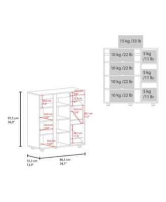 Gitano Shoe Storage Cabinet with Enclosed & Open Shelves
