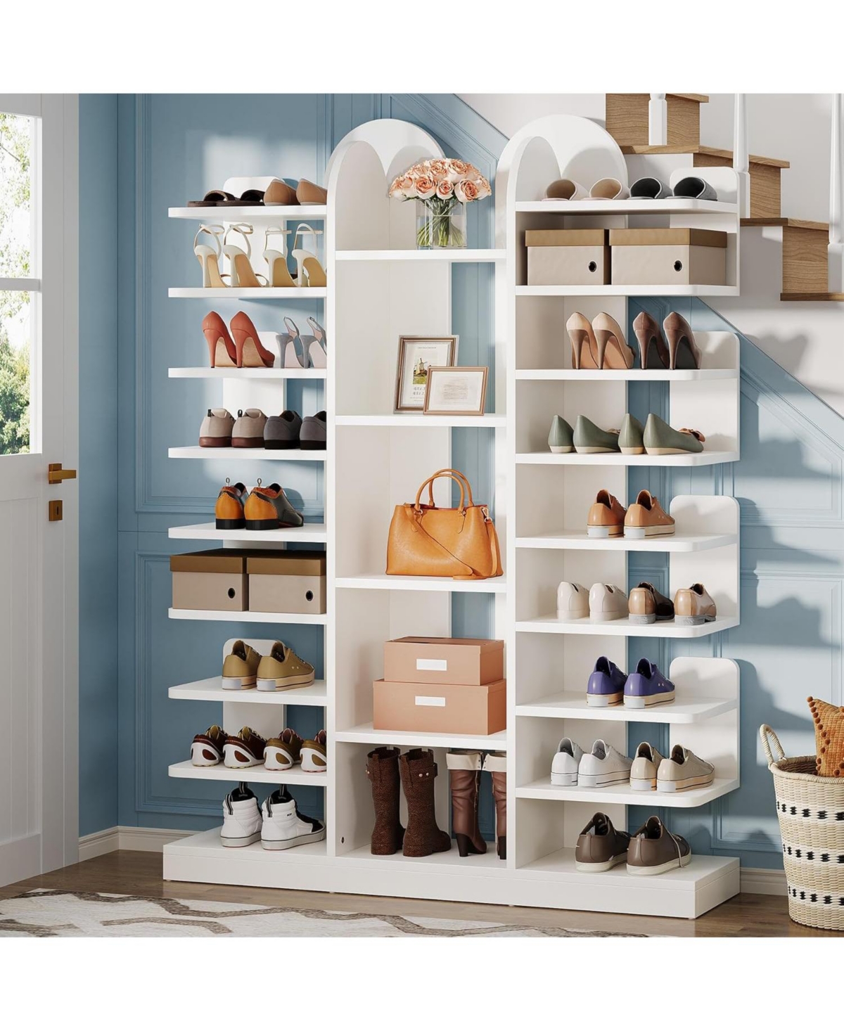 Tribesigns 13-Tier Shoe Rack, Freestanding Tall Entryway Shoe Organizer with Open Shelves