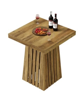 37.4" High Square Bar Table, Bistro Pub Table for Dining Room, Kitchen, Cocktail, Coffee, Living Room, Small Space
