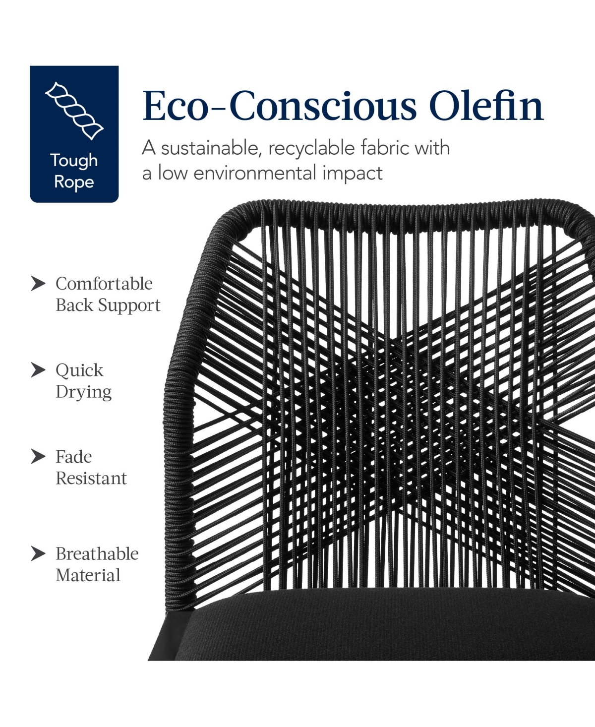 Best Choice Products Set of 2 Indoor/Outdoor Aluminum Woven Side Dining Chairs w/ All-Weather Rope