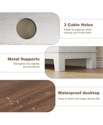 TV Stand for 63 in, Entertainment Center with Adjustable Shelves, Farmhouse TV Stand with Cabinet Doors,for Living Room, Bedroom