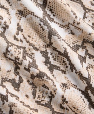 Petite Printed Wide Neck Dolman-Sleeve Top