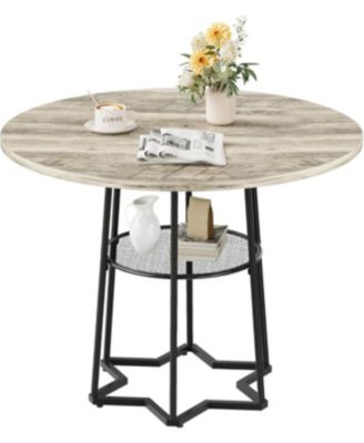 Kitchen Table Round Dining Table for 4 39 inch Wood Dining Room Tables for Dining Room, Home Office, Living Room