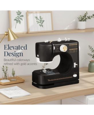 55-Piece Sewing Machine Kit for Beginners, w/ 16 Stitch Patterns, Double Stitching