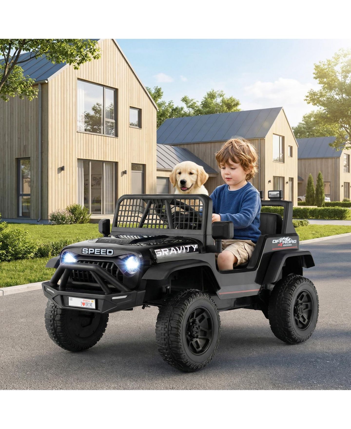 Детская игрушка Mecale 24V Ride On Car for Kids with Parent Remote Control and Music, цвет: Чёрный — фото 2