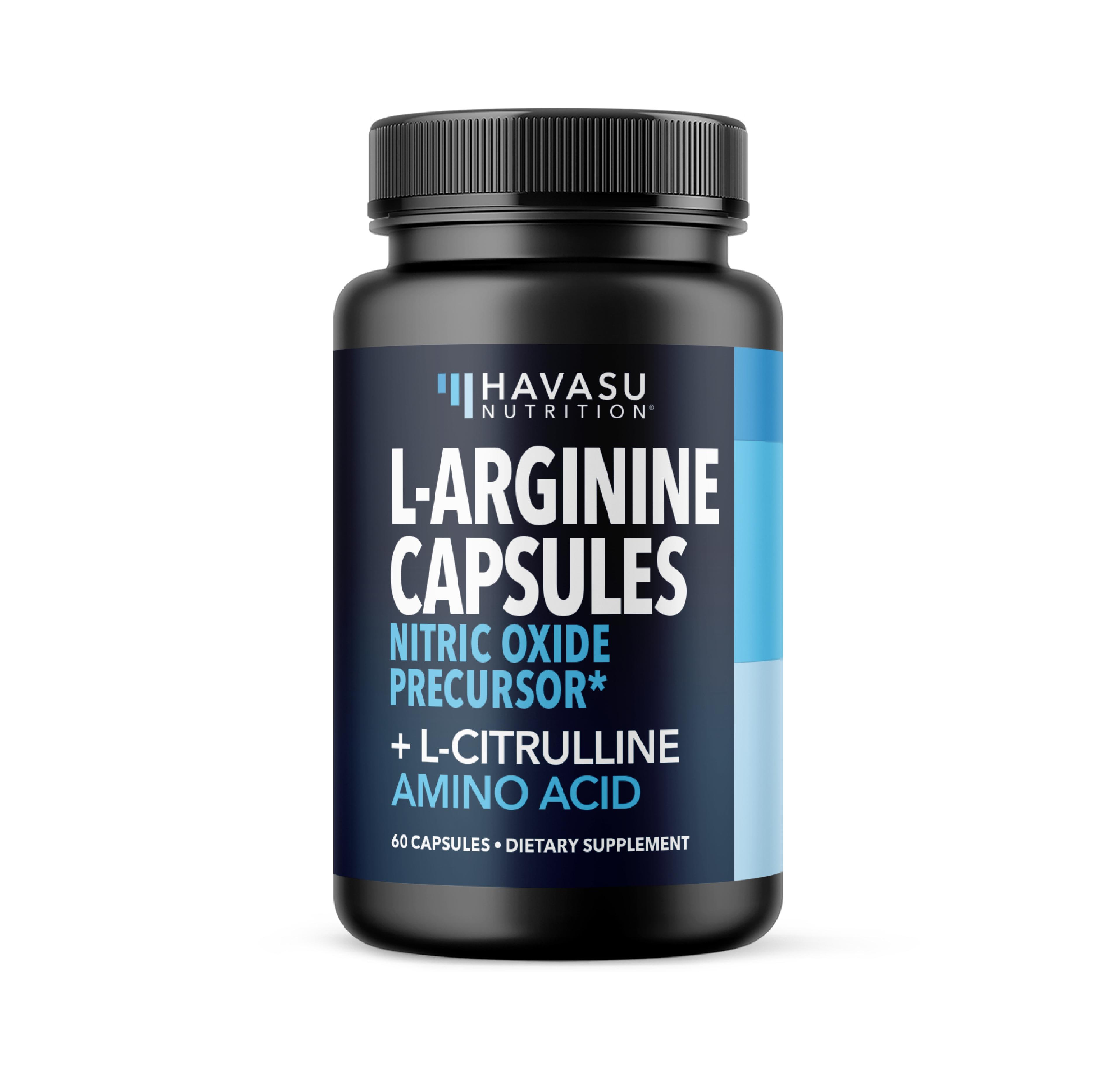 L-Arginine Capsules for Men's Stamina, Endurance & Performance, Havasu Nutrition, 60ct