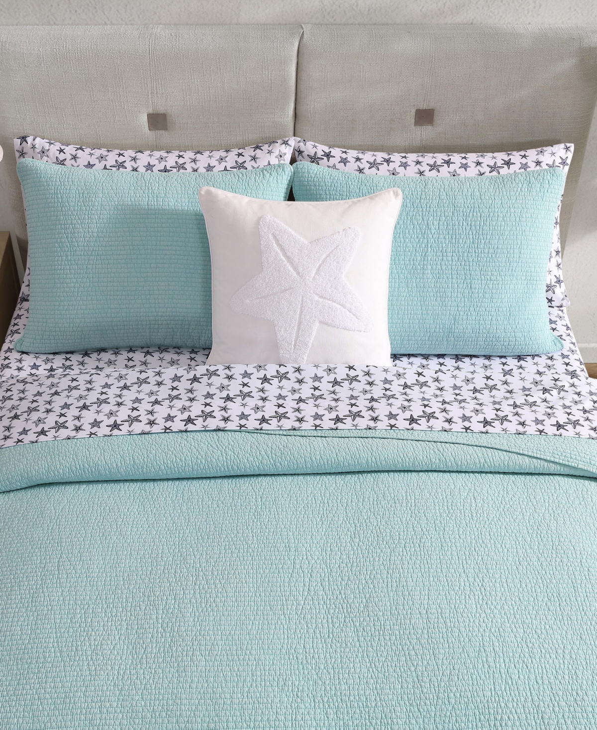Nautica Seashore Stitch Cotton Reversible -Pc. Quilt Set