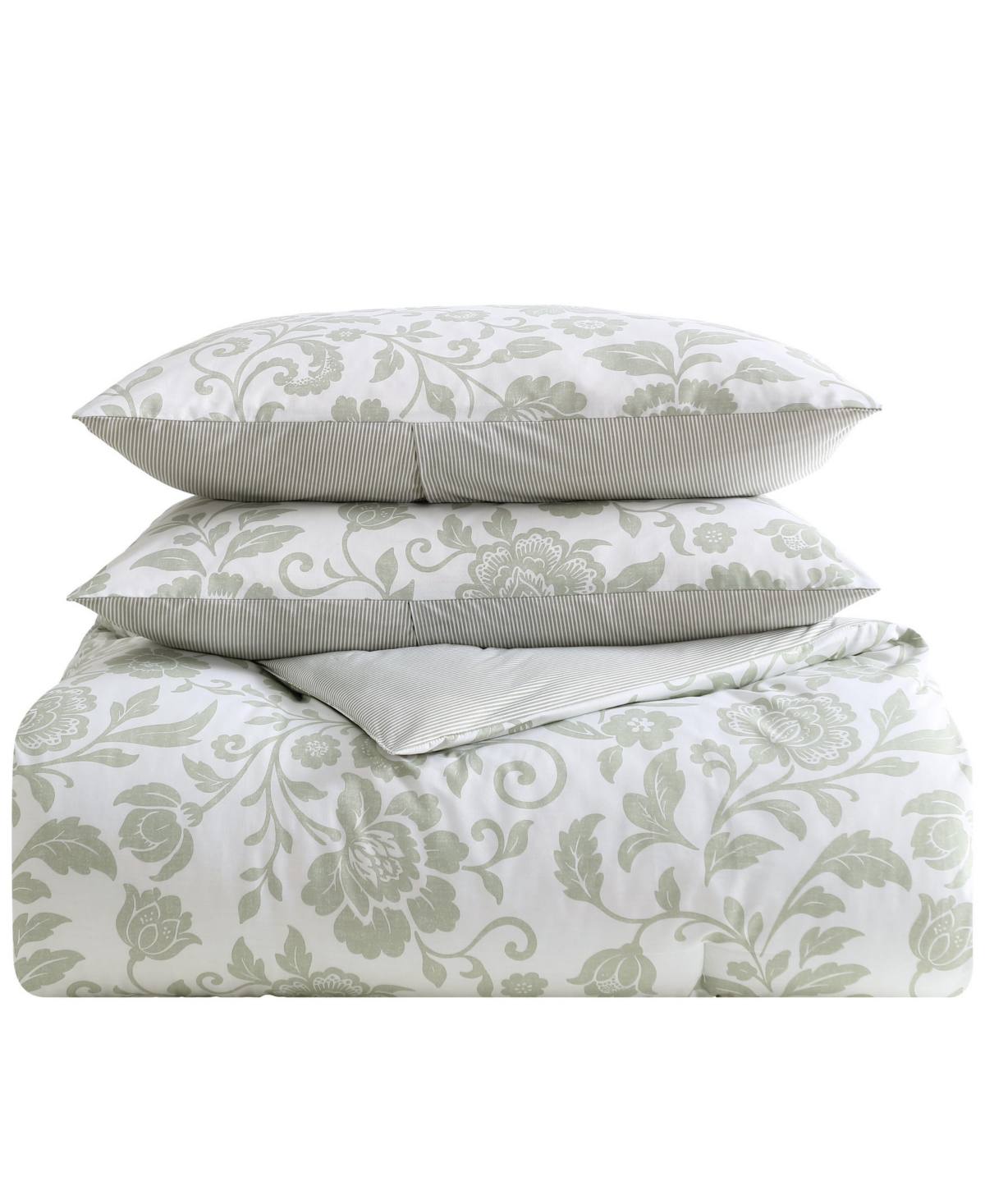 Nautica Jacob Bay Floral Cotton Reversible 3-Pc. Comforter Set, King