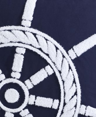 Ships Wheel Cotton Square Decorative Pillow, 20" x 20"