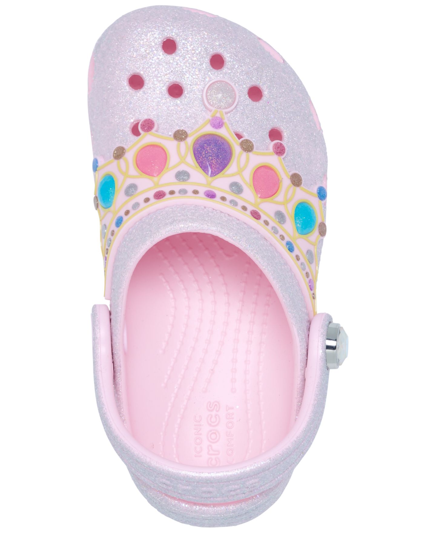 Сабо Crocs I Am Princess Glitter Clogs from Finish Line для девочек-малышей, цвет: Розовый / Разноцветный — фото 5