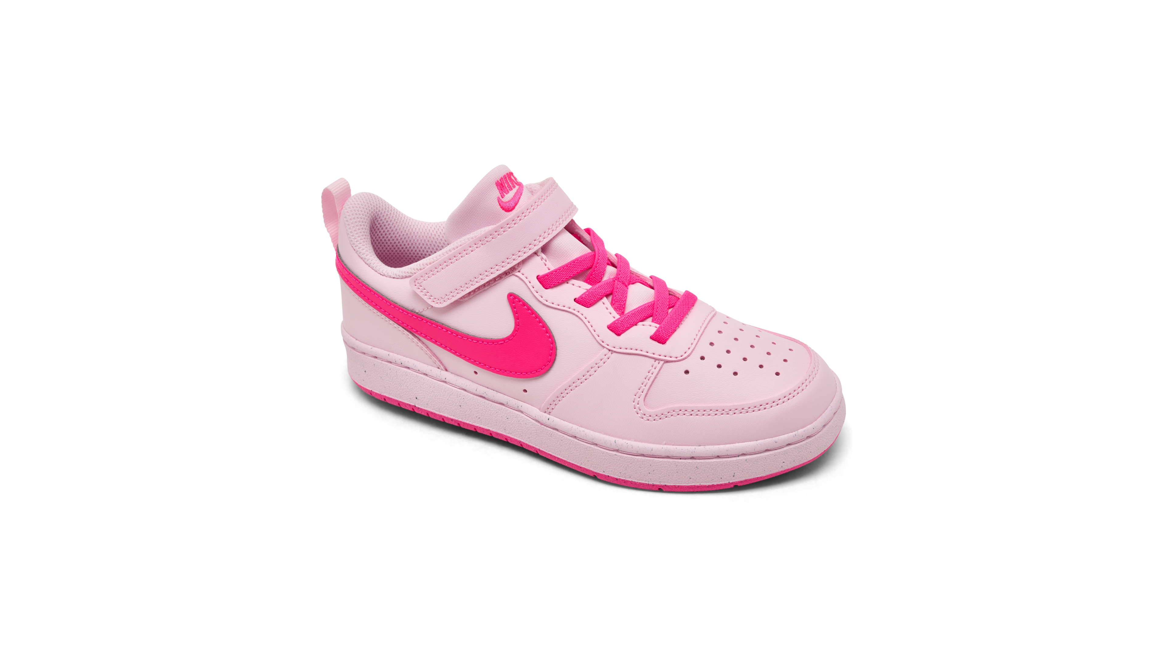 Nike Little Kids Court Borough Low Recraft Fastening Strap Casual Sneakers from Finish Line